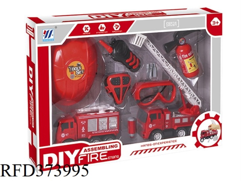 DIY INERTIAL DISASSEMBLY AND ASSEMBLY FIRE TRUCK SET