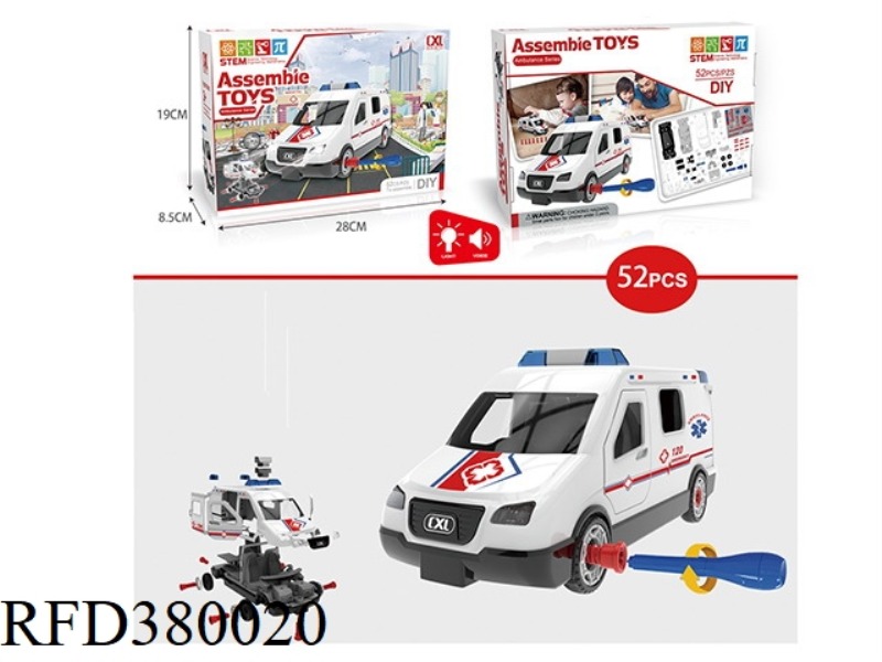 SLIDING AMBULANCE MANUAL ASSEMBLY WITH LIGHT AND MUSIC