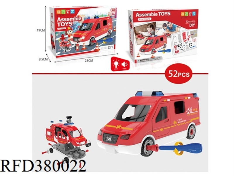 MANUAL ASSEMBLY OF TAXIING FIRE TRUCK WITH LIGHT AND MUSIC
