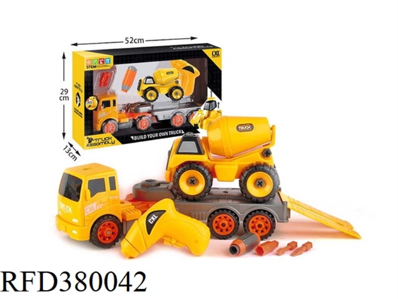 DIY TRAILER TRUCK WITH ELECTRIC DRILL
