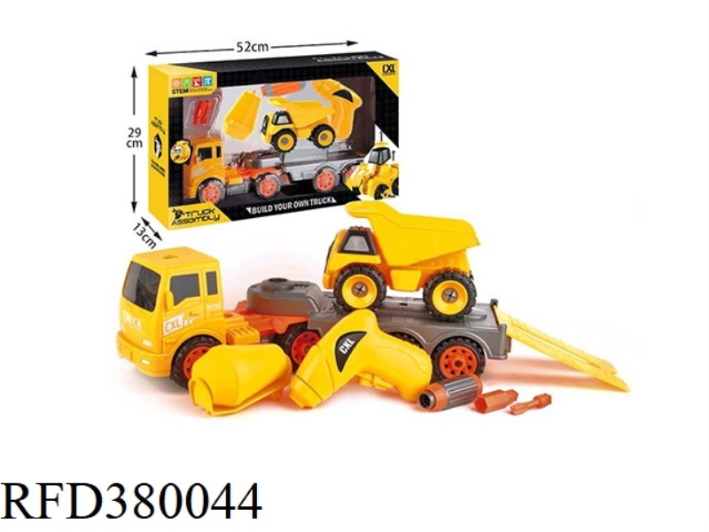 DIY TRAILER TRUCK WITH ELECTRIC DRILL