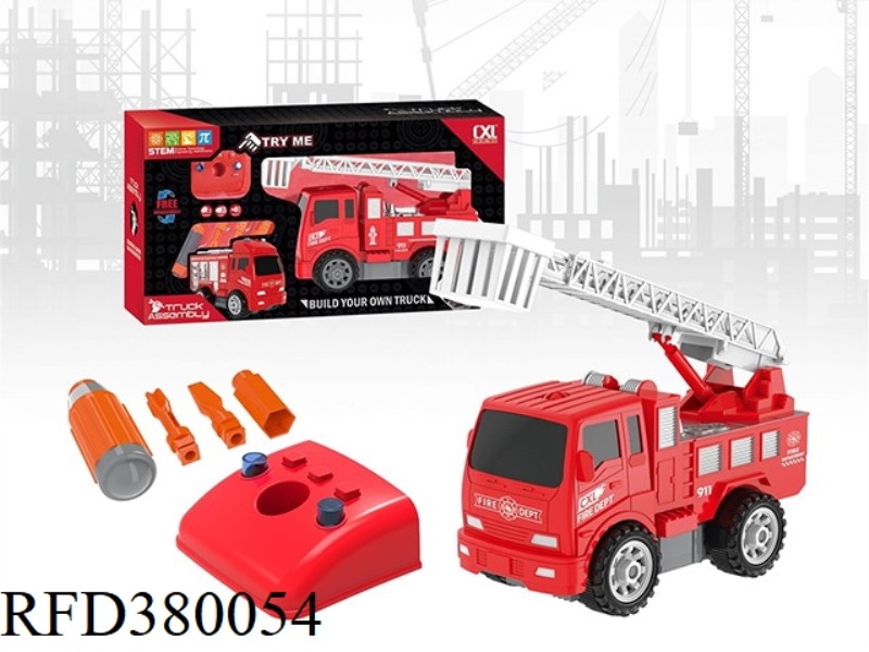 DIY FIRE TRUCK WITH LIGHT AND MUSIC