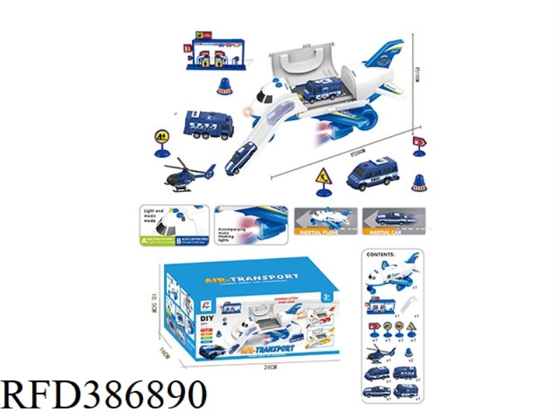 SMALL PLANE DIY SET (POLICE THEME WITHOUT SMOKE)