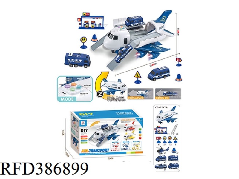 LARGE AIRPLANE DIY SET (POLICE THEME)