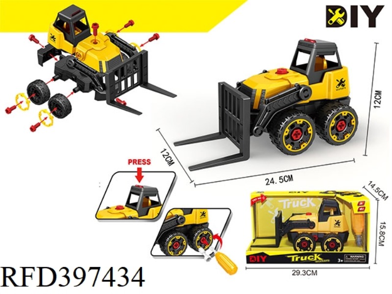 DISASSEMBLING FORKLIFT