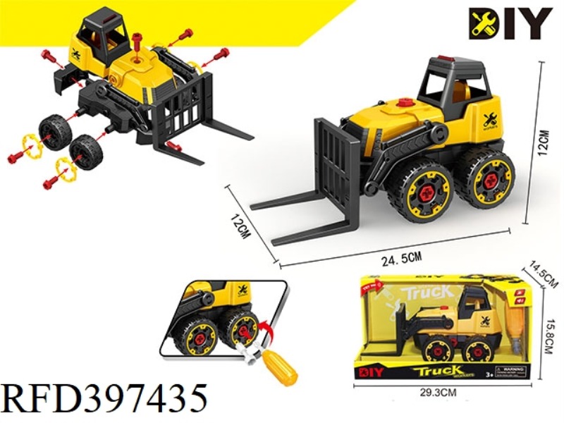 DISASSEMBLING FORKLIFT