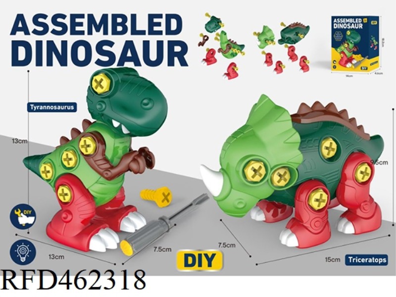 DISASSEMBLY AND ASSEMBLY OF TYRANNOSAURUS REX AND TRICERATOPS