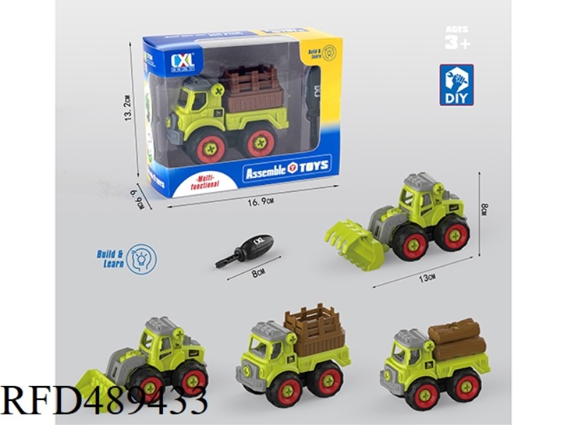 DIY PUZZLE ASSEMBLED FARMER CAR SINGLE (MANUAL.4 MIXED