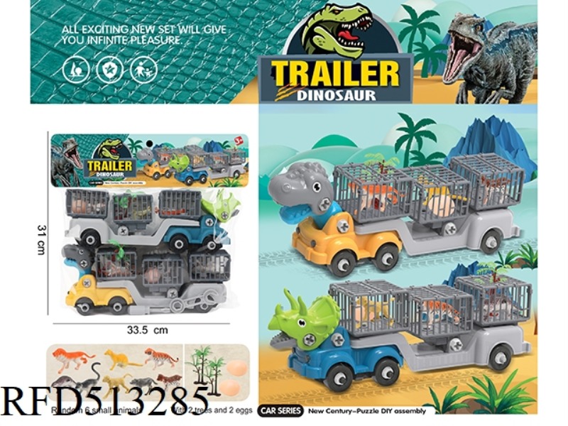 PUT TOGETHER A DINOSAUR TRAILER
