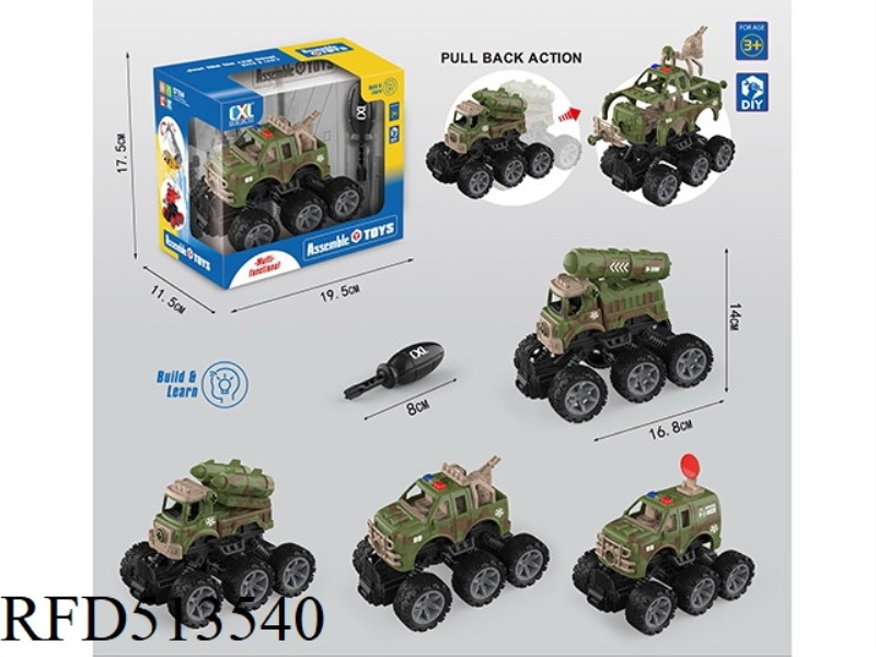 DIY PUZZLE ASSEMBLY MILITARY /4 TYPES OF MIXED OUTFIT (JAI AI)