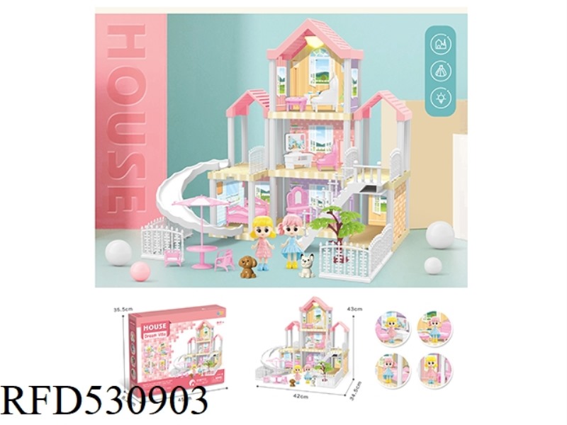 DIY VILLA WITH PRINCESS LIGHTS 118PCS
