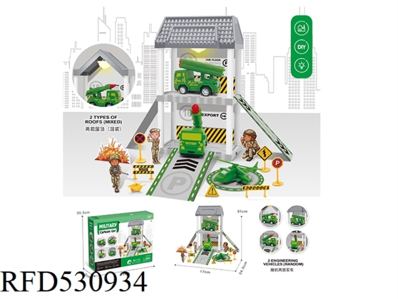 DIY VILLA MILITARY BASE LIGHT/JAI AI CAR (CAR *2)39PCS