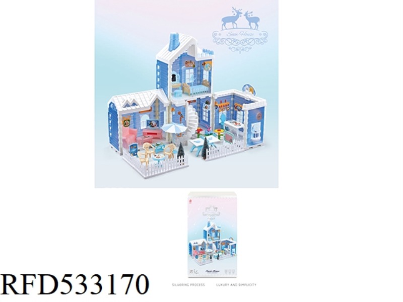 PIECED TOGETHER VILLA TOY ICE COTTAGE