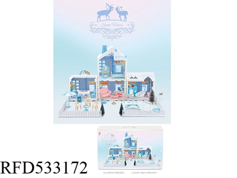 PIECED TOGETHER VILLA TOY ICE COTTAGE