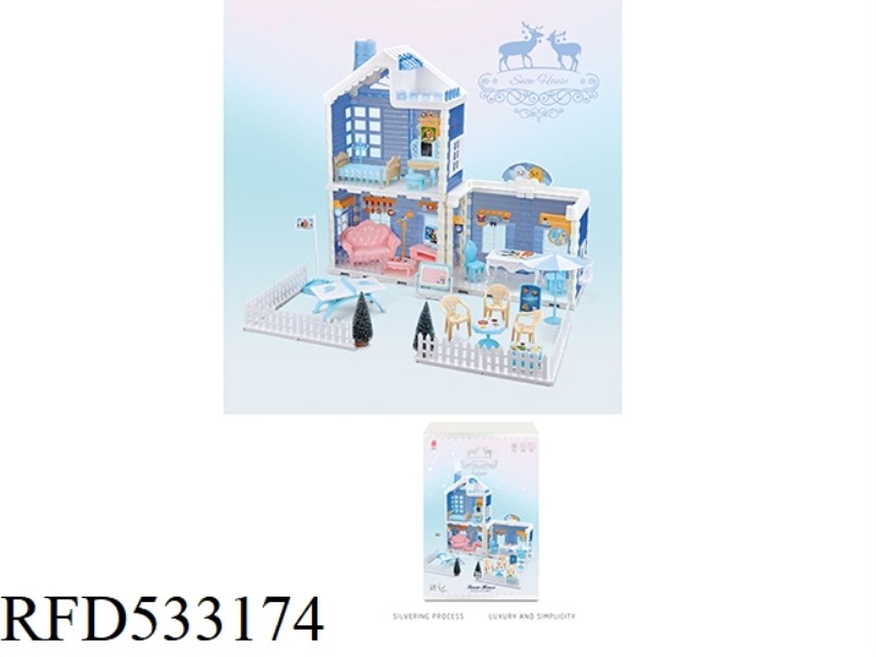 PIECED TOGETHER VILLA TOY ICE COTTAGE