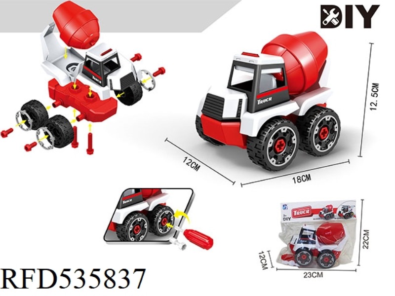 DISASSEMBLE THE CEMENT TRUCK