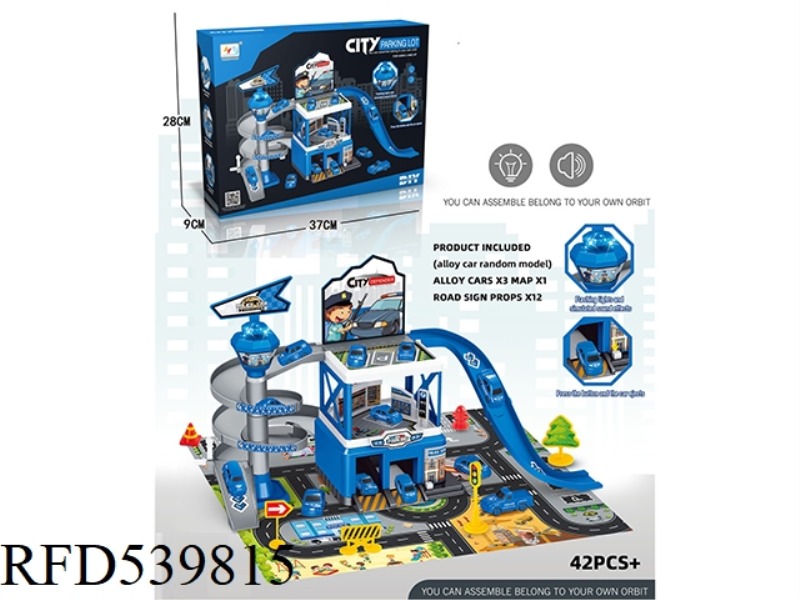ASSEMBLED POLICE PARKING LOT