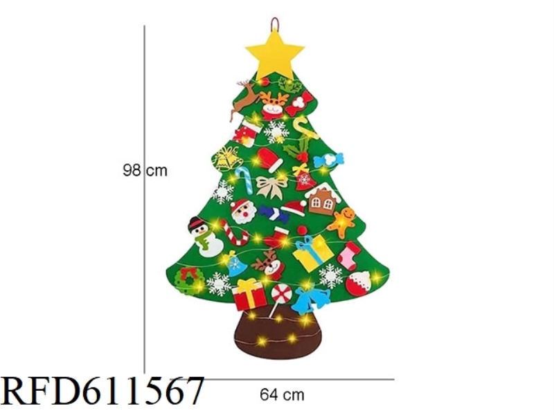 40PCS LIGHTING DIY SELF-ADHESIVE CHRISTMAS TREE PENDANT TOYS (5M LIGHT STRINGS)