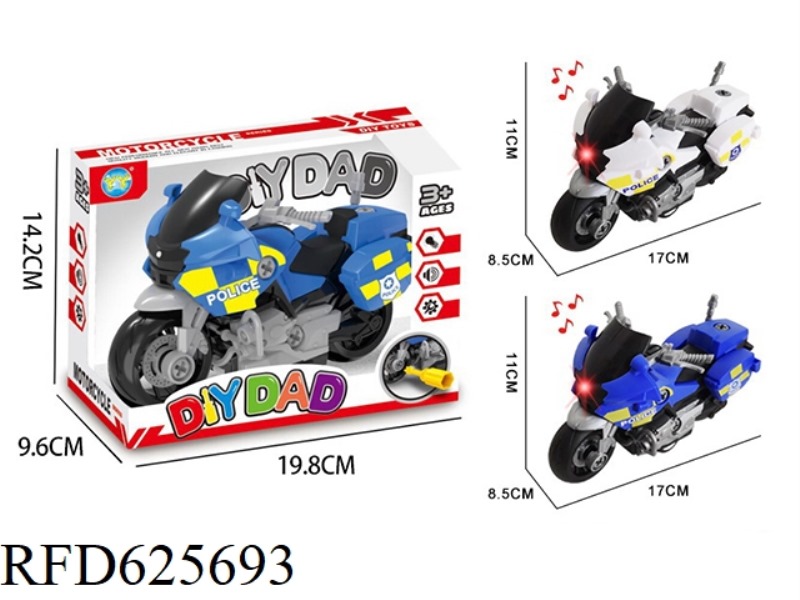 DIY INERTIAL DISASSEMBLY MOTORCYCLE (IRON BIKE) WITH LIGHT AND SOUND