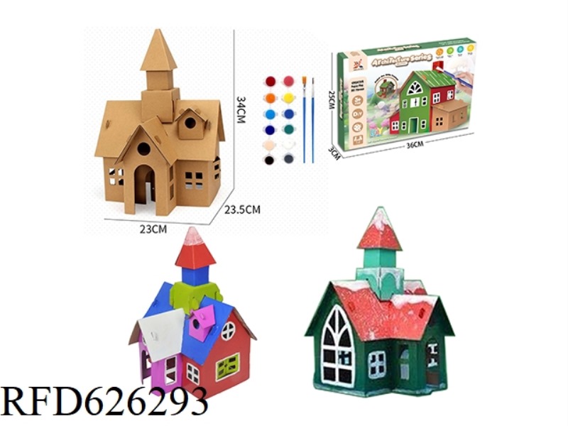 MANUAL, DYI, 3D DIORAMA PAINTED HOUSE (GARDEN CASTLE)