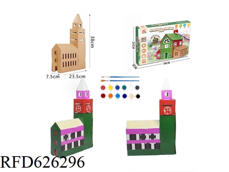 MANUAL, DYI, 3D DIORAMA PAINTED HOUSE (ELIZABETH)