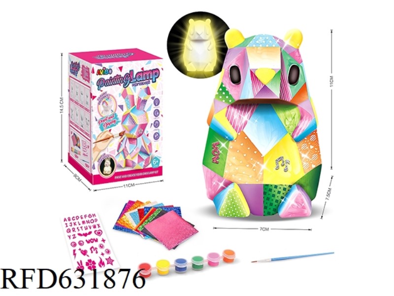 KIDS DIY PAINTED GRAFFITI CREATIVE NIGHTLIGHT TOY DIY GRAFFITI NIGHTLIGHT TOY - BEAR