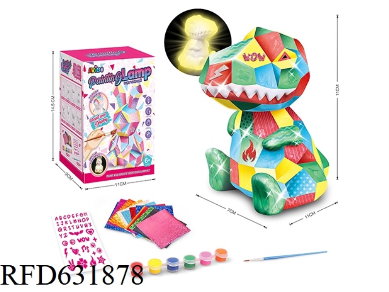KIDS DIY PAINTED GRAFFITI CREATIVE NIGHTLIGHT TOYS DIY GRAFFITI NIGHTLIGHT TOYS - DINOSAURS