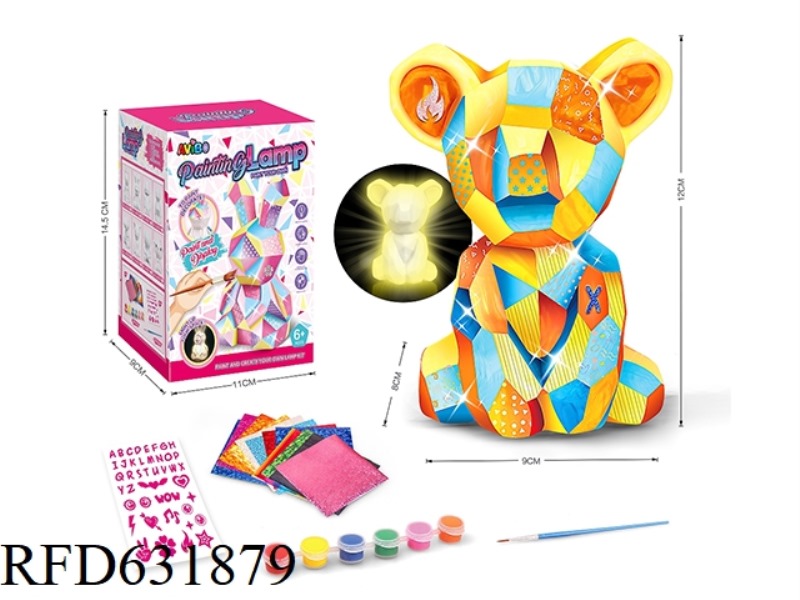 KIDS DIY PAINTED GRAFFITI CREATIVE NIGHTLIGHT TOY DIY GRAFFITI NIGHTLIGHT TOY - SLOTH BEAR