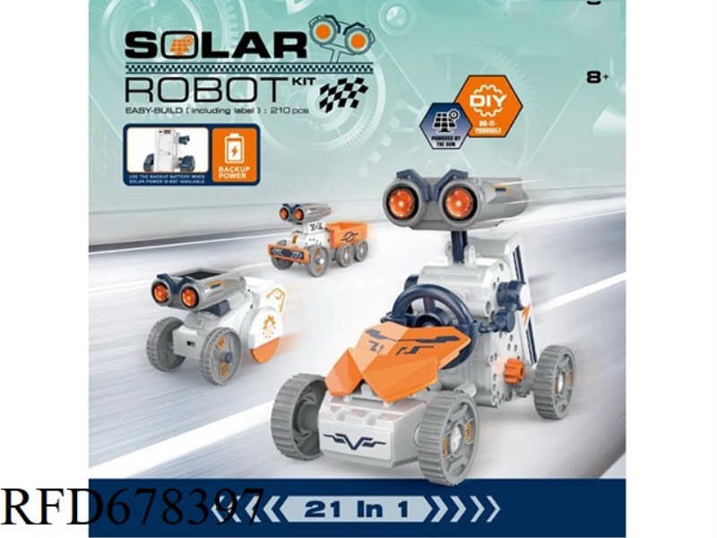 21-IN-1 SOLAR ROBOT/ELECTRIC ROBOT (DUAL DRIVE MODE)