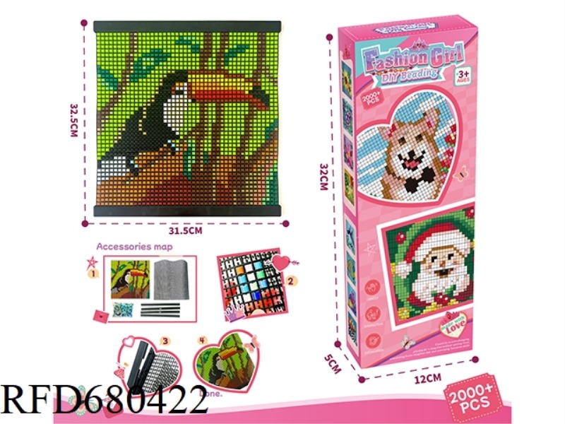 CREATIVE DIY TOUCAN BIRD DOUDOU COLLAGE