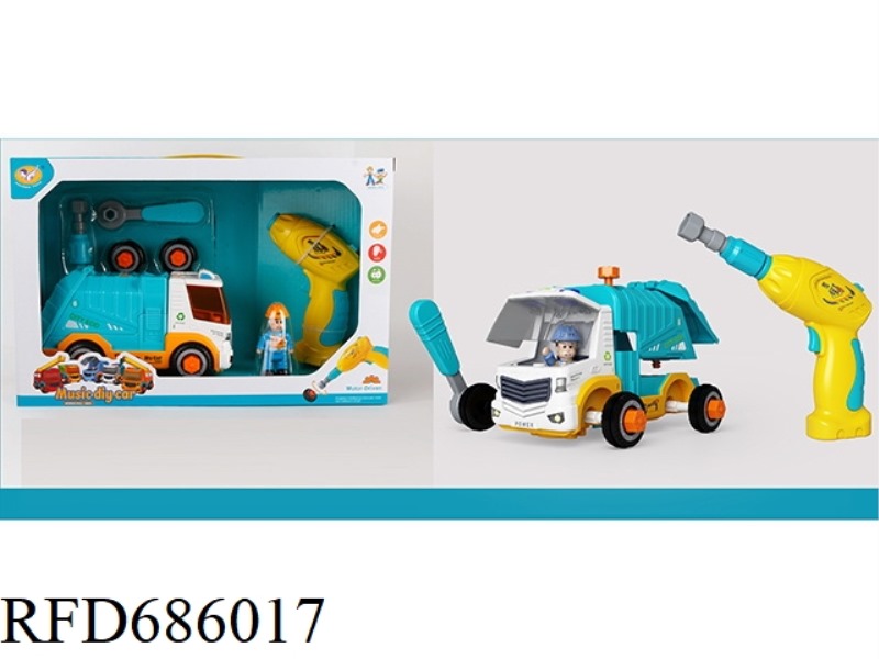 ELECTRIC DISASSEMBLY AND ASSEMBLY MUSIC REBOUND SANITATION VEHICLE