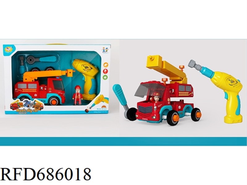 ELECTRIC DISASSEMBLY AND ASSEMBLY MUSIC REBOUND FIRE ENGINE