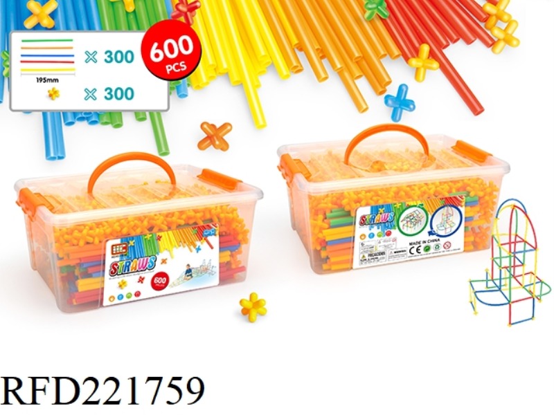 STRAW BUILDING BLOCKS 600PCS