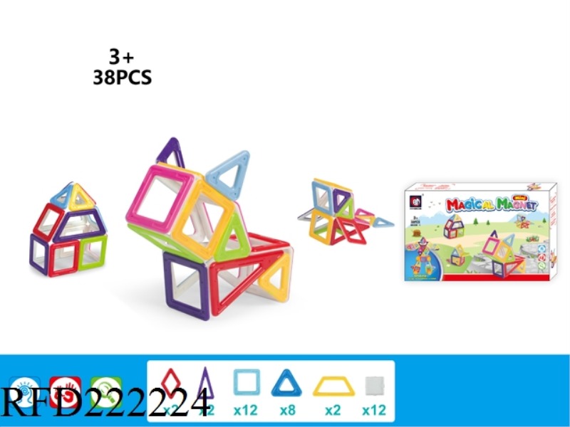 MAGNETIC FORCE BUILDING BLOCK 38PCS