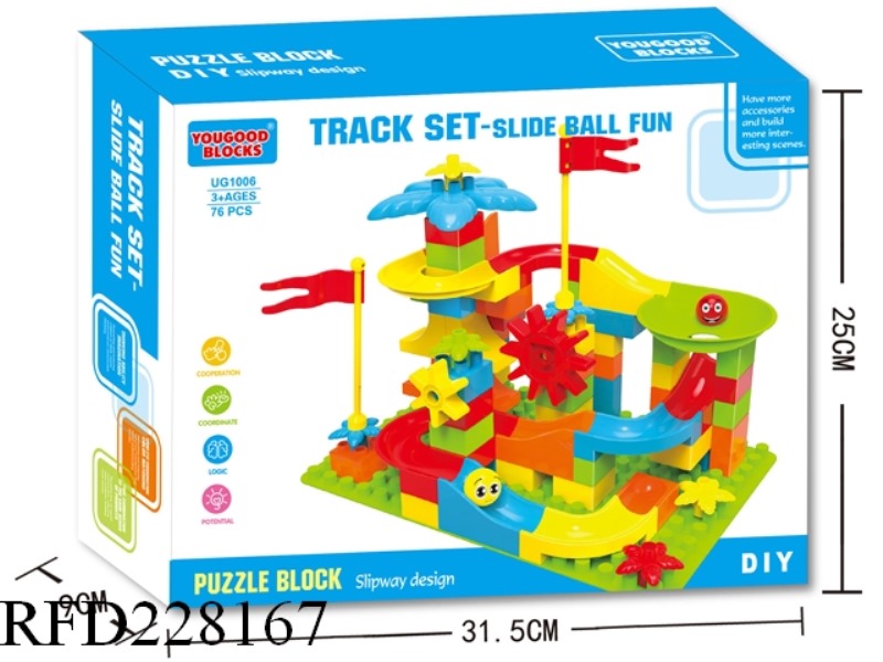 SLIDE GROUNDER BUILDING BLOCK 76PCS