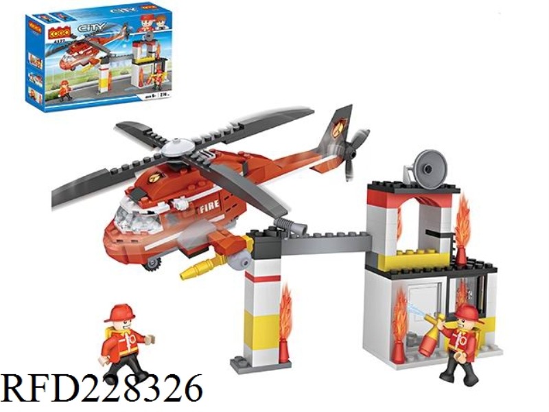 PUZZLE BUILDING BLOCKS/SMALL PARTICLES/NEW CITY SERIES-FIRE FIGHTING AIRCRAFT 270PCS