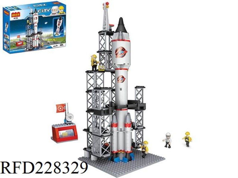 PUZZLE BUILDING BLOCKS/SMALL PARTICLES/NEW CITY SERIES-SPACE ROCKET 309PCS