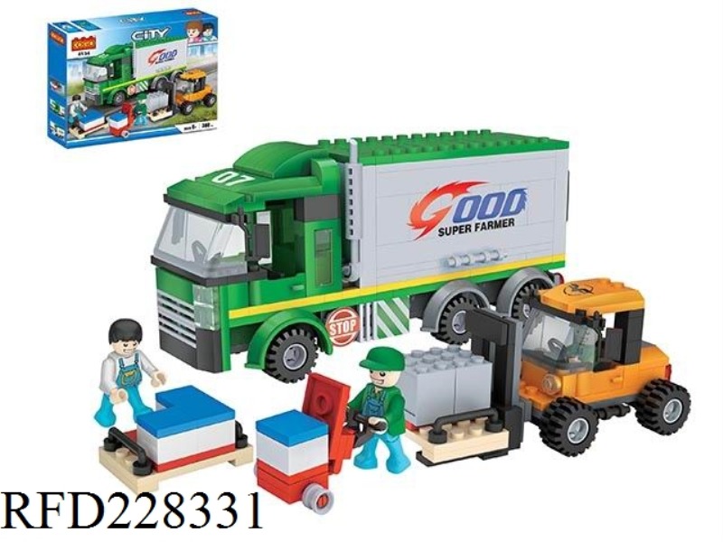 PUZZLE BLOCKS/SMALL PARTICLES/NEW CITY SERIES-TRUCK 360PCS