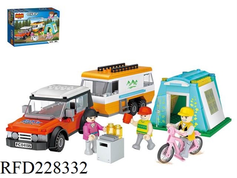 PUZZLE BUILDING BLOCKS/SMALL PARTICLES/NEW CITY SERIES-CAMPING VEHICLE 365PCS