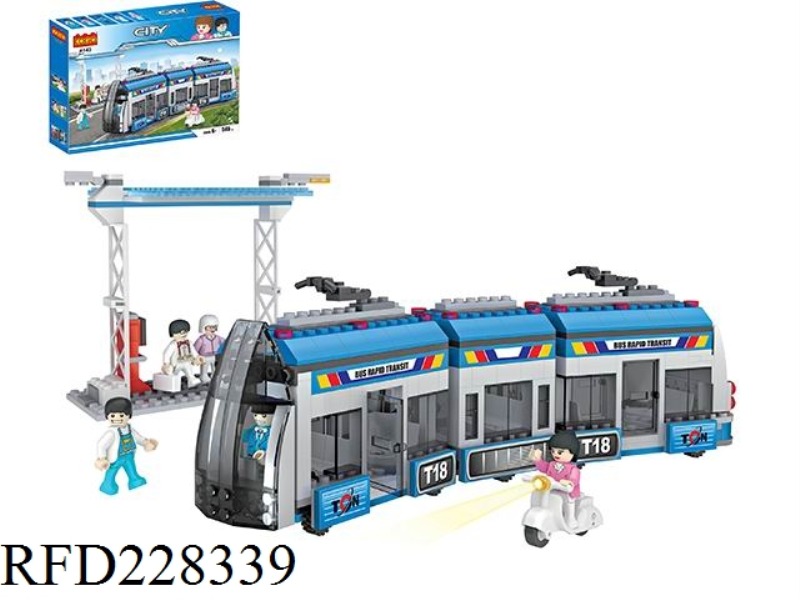 PUZZLE BLOCKS/SMALL PARTICLES/NEW CITY SERIES-BRT BUS 545PCS