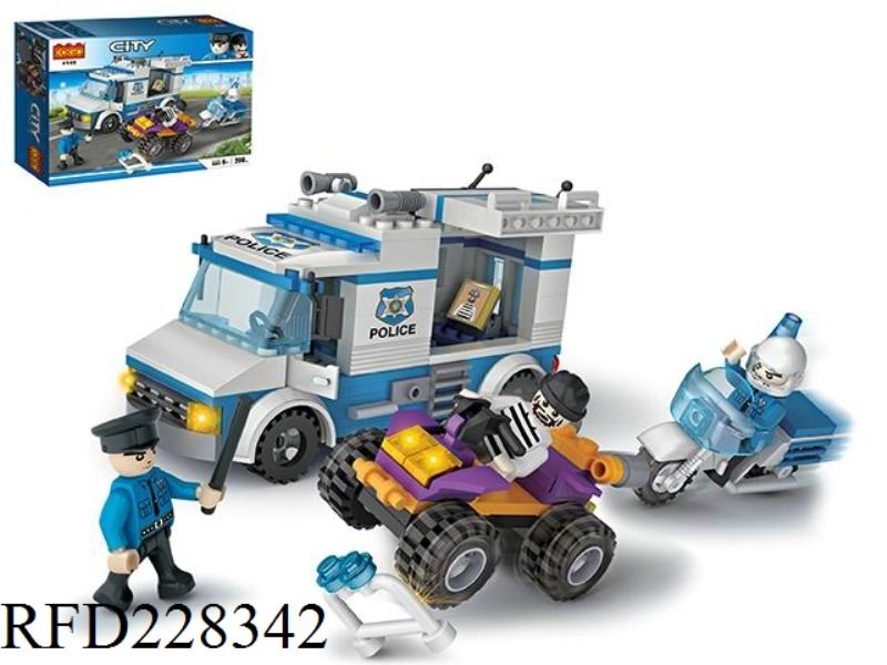 PUZZLE BUILDING BLOCKS/SMALL PARTICLES/NEW CITY SERIES-CITY POLICE 290PCS