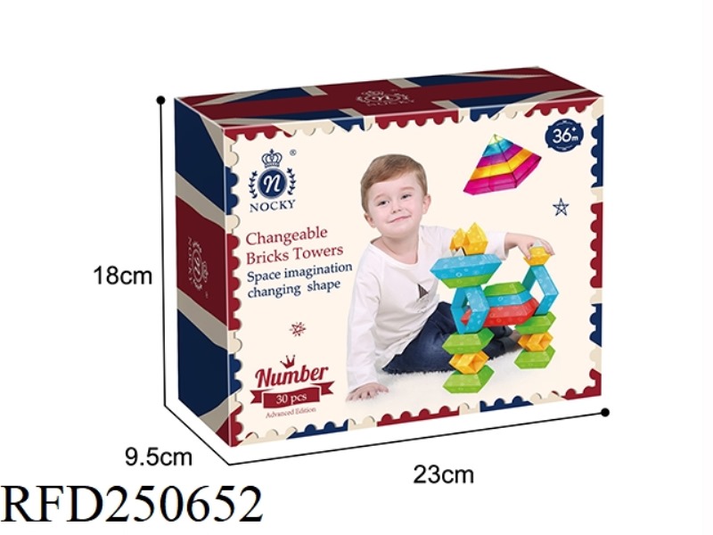 CRYSTAL BUILDING BLOCK TOWER 30PCS