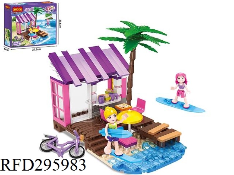 PUZZLE BLOCKS/SMALL PARTICLES/NEW GIRL SERIES-LELE RESTAURANT/228PCS