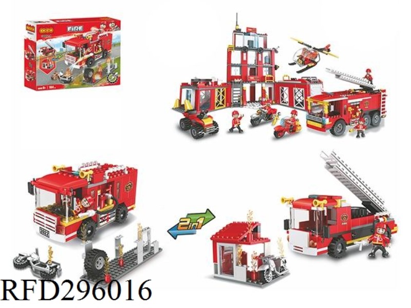 PUZZLE BLOCKS/SMALL PARTICLES/FIRE TRUCK 184PCS