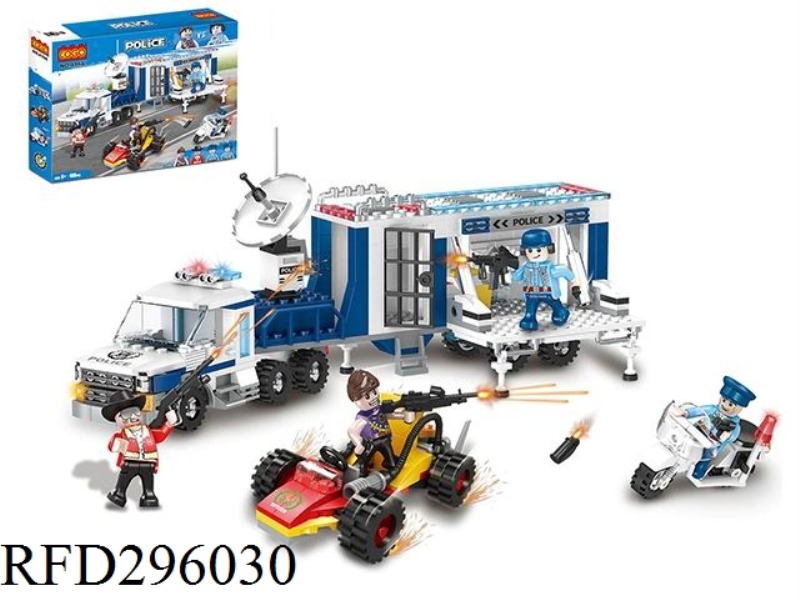 PUZZLE BLOCKS/SMALL PARTICLES/NEW CITY POLICE SERIES/MOBILE COMMAND SYSTEM 401PCS