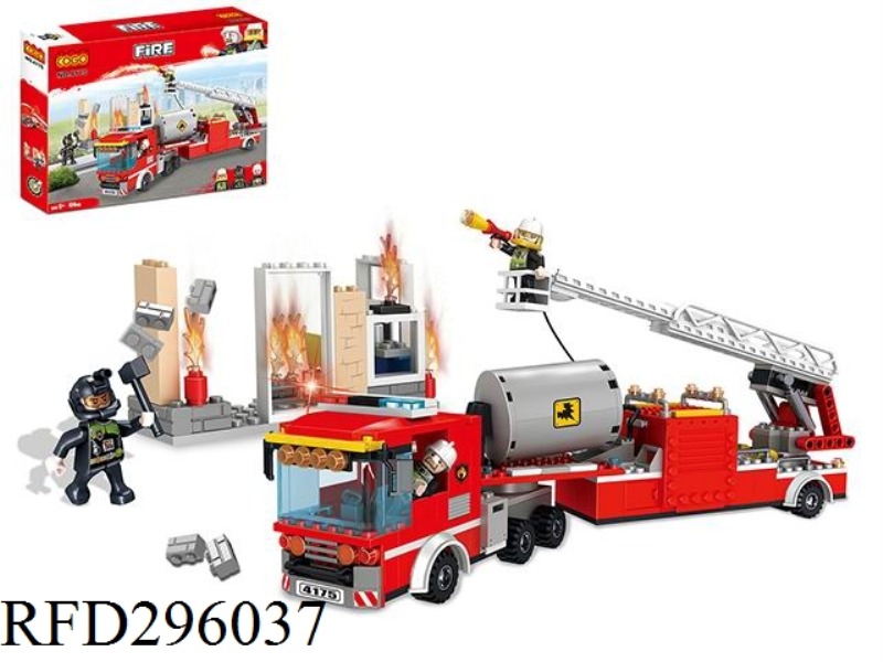 PUZZLE BLOCKS/SMALL PARTICLES/NEW CITY FIRE SERIES/FIRE RESCUE TRUCK 415PCS