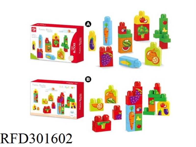 BUILDING BLOCKS-FRUIT AND VEGETABLE MARKET 30PCS