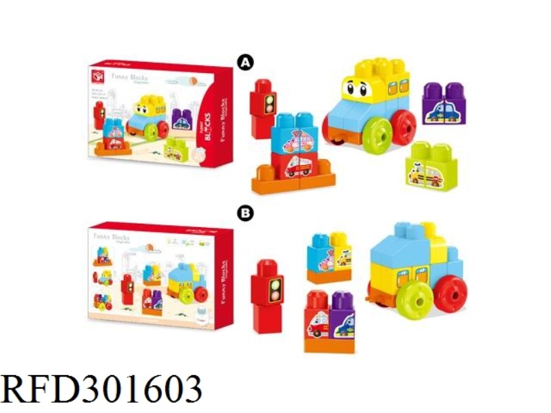 BUILDING BLOCKS-CARTOON CARS 28PCS