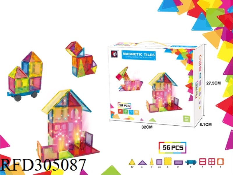 MAGNETIC FORCE BUILDING BLOCK 56PCS