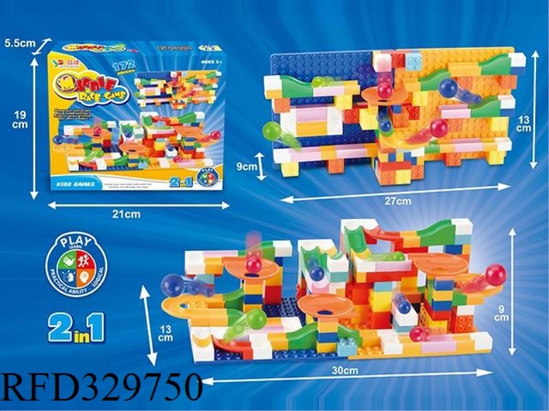 2 AND 1 PUZZLE SLIDE BLOCKS (172PCS)